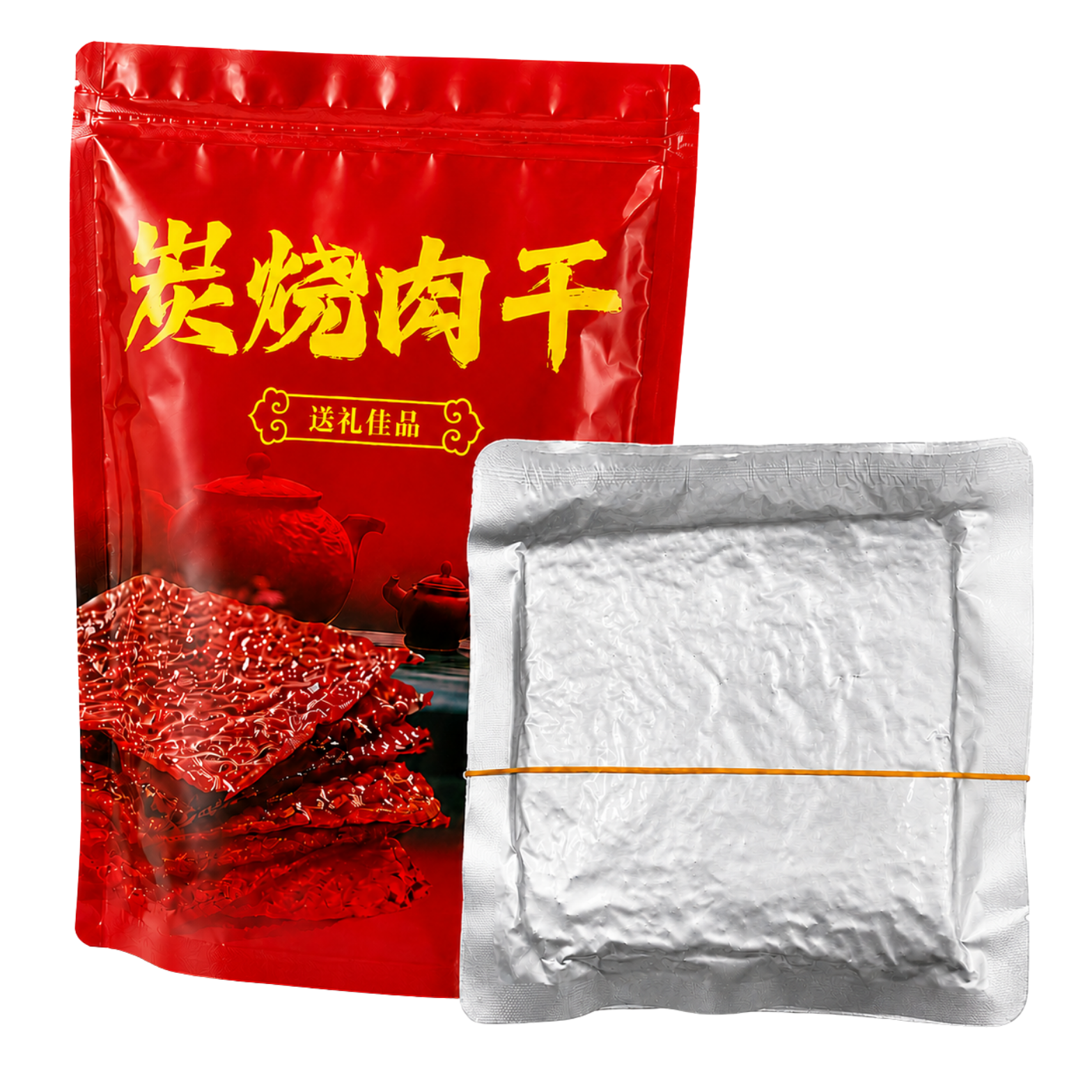 FireBitee 炭烧肉干开袋展示